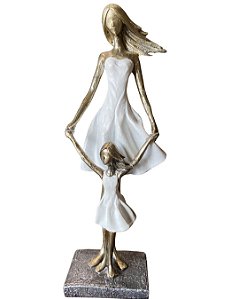 Escultura Decorativa Mãe + Filha