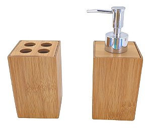 Kit Banheiro Bambu - 2 peças