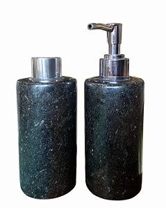 Kit Banheiro Mármore Preto – 2 Peças