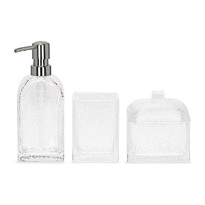 Kit Banheiro Transparente- 3 peças