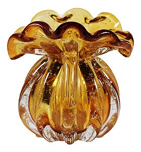 Vaso Trouxinha Murano Âmbar