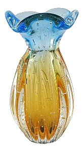 Trouxinha De Murano Cristal-Azul e Âmbar