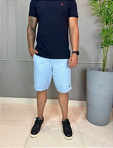 Bermuda Sarja RL Azul Claro Small Poney Preto
