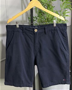 Bermuda Sarja Tommy cor Azul Marinho