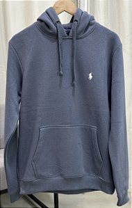 Moletom R.L Canguru Custom Fit Azul