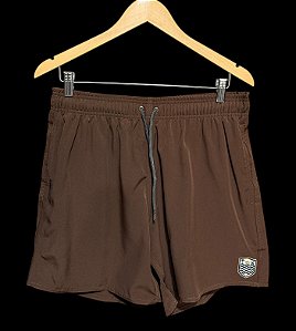 Short Beach Elastano Marrom