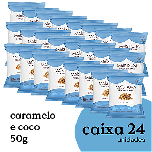 Pipoca Artesanal Mais Pura Caramelo & Coco 50g (24 unidades)