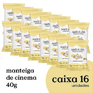 Pipoca Artesanal Mais Pura Manteiga de Cinema 40g (16 unidades)
