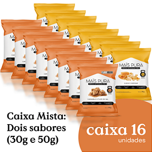 Caixa com 2 sabores de Pipocas PRO 30g e 50g ( 16 unidades )