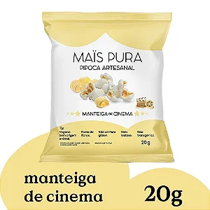 Pipoca Artesanal Mais Pura Manteiga de Cinema 20g - Unidade