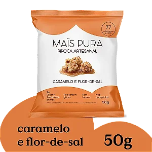 Pipoca Artesanal Mais Pura Caramelo e Flor-de-Sal 50g - Unidade