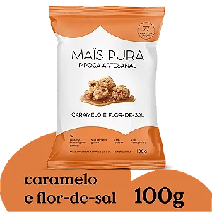 Pipoca Artesanal Mais Pura Caramelo e Flor-de-Sal 100g - Unidade