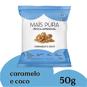 Pipoca Artesanal Mais Pura Caramelo e Coco 50g - Unidade