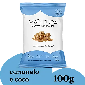 Pipoca Artesanal Mais Pura Caramelo e Coco 100g - Unidade
