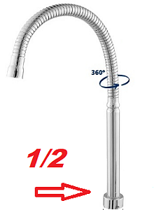 TUBO * 1/2 * GOURMET FLEXÍVEL PARA TORNEIRA PARA REPARO *SEM AREJADOR*