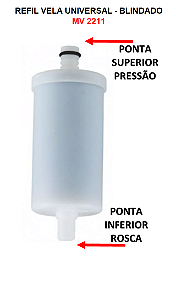 REFIL VELA CARVÃO ATIVADO BLINDADO (MODELO - MV2211)