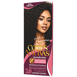 Cores Nativas Castanho Escuro 3.0 Coloração Creme