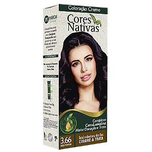 Coloração Creme Cores Nativas Márcia Acajú Púrpura 3.66