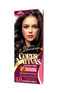 Cores Nativas Castanho Médio 4.0 Coloração Creme