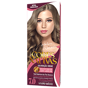 Cores Nativas Louro Médio 7.0 Coloração Creme