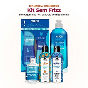 Kit Sem Frizz Botanical Care: Shampoo, Condicionador, Creme de Pentear, Silicone e Óleos