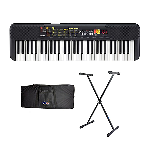 YAMAHA KIT TECLADO PSR-F52 (ACOMPANHA ESTANTE E CAPA)
