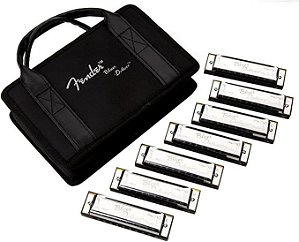 FENDER KIT GAITA DIATONICA BLUES DELUXE  C/7 PÇS
