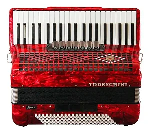 TODESCHINI ACORDEON 41T 120 BAIXOS VERMELHA YW827
