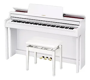 CASIO PIANO AP-550 WE BRANCO C/BANQUETA