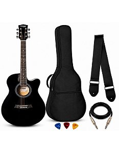 KLASS VIOLAO KE4010 BKG ELET PRETO GLOSS + KIT