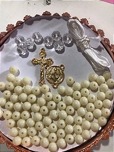 KIT TERÇO AMARELO OFF/ DOURADO