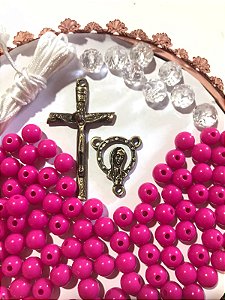 KIT TERÇO ROSA PINK / OURO VELHO