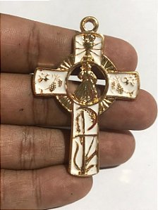 cruz de luxo resinada branca