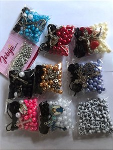 Combo com 8 kits letras e bolas 4mm