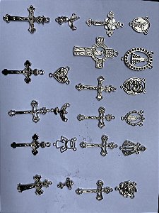 Combo de entremeio e cruz prata