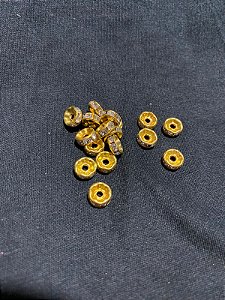RONDELLI DE STRASS  DOURADO 1O UN