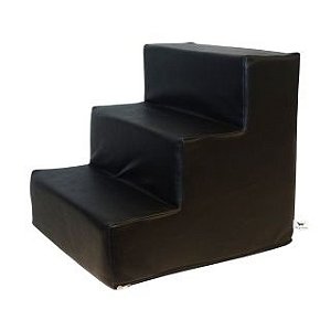 Escada Para Cachorros Futon Dog Courino Preto Escada Para Cachorros Futon Dog Courino Preto
