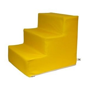 Escada para Cachorro Futon Dog Courino Amarelo - Frete Grátis Escada para Cachorro Futon Dog Courino Amarelo - Frete Grátis