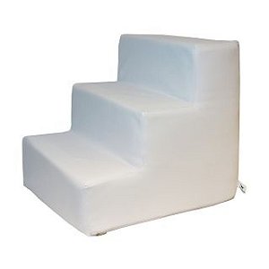 Escada Para Cachorro Futon Dog Courino Branco - Frete Grátis Escada Para Cachorro Futon Dog Courino Branco - Frete Grátis