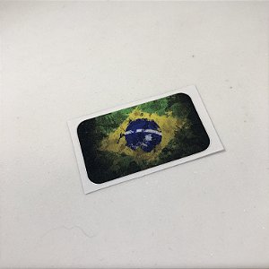 Etiqueta Adesiva com Película Plástica - Bandeira do Brasil (01 Unid)