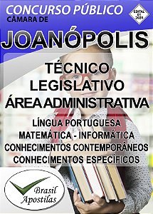 Joanópolis, SP - 2024 - Apostila para Técnico Legislativo