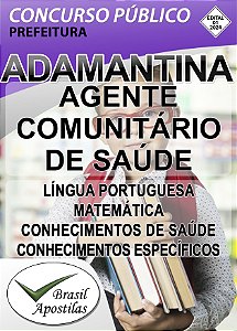 Adamantina, SP 2024 - Apostila para Agente Comunitário De Saúde