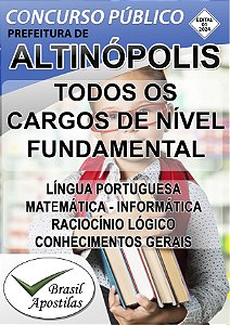 Altinópolis, SP - 2024 - Apostilas DIGITAIS para Ensino Fundamental, Médio e Superior