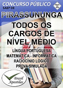Pirassununga, SP - SAEP 2024 - Apostila para Todos os Cargos de Nível Médio