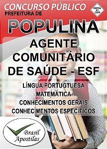 Populina SP - 2024 - Apostilas Para Agente Comunitário de Saúde - ESF