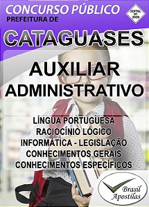 Câmara de Cataguases, MG - 2026 - Apostila para Motorista, Auxiliar Administrativo e Recepcionista