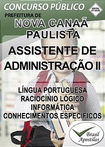 Nova Canaã Paulista, SP - 2026 - Apostila para Assistente de Administração II