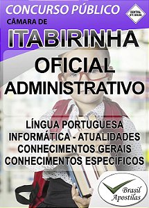 Itabirinha, Câmara de - 2026 - Apostila para Auxiliar de Serviços Gerais e Oficial Administrativo