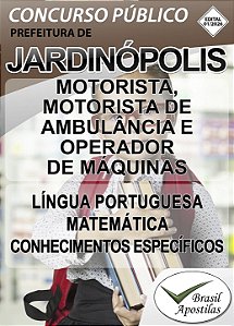 Jardinópolis, SP - 2026 - Apostila para Nível Fundamental, Médio e Superior