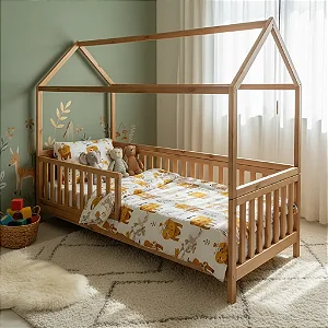 Mini Cama Infantil Em Madeira Maciça Eucalipto